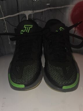 Jordan Black Sneakers with Neon Green Details